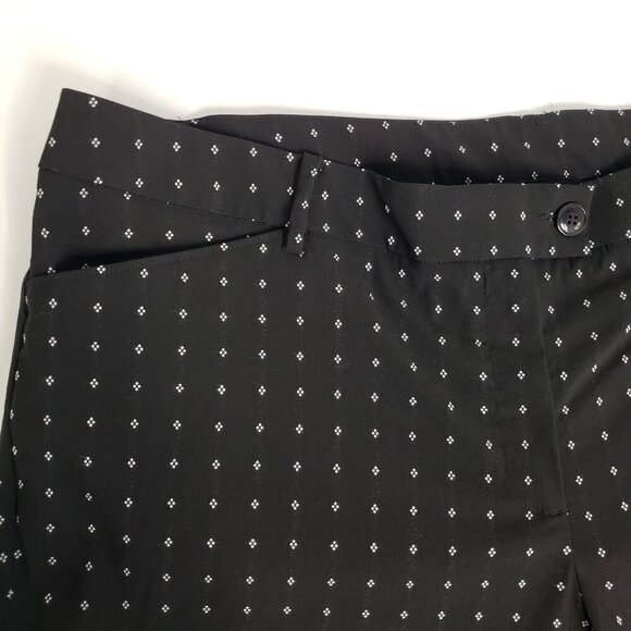 Lane Bryant Ankle Dress Career Pant Polka Dot Stretch Pockets B&W Plus Sz 26P - Picture 4 of 12